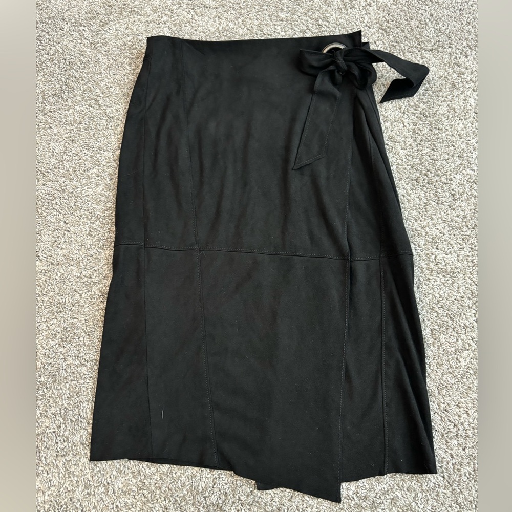 Worthington Black Tie Waist Career wrap Skirt Size‎ 6